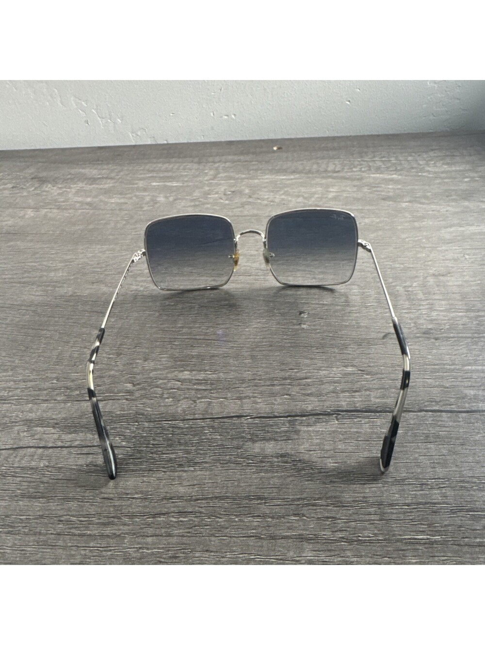 Ray Ban Sunglasses RB 1971 9149/3F Square Silver Gradient Blue Tortoise - Picture 6 of 6